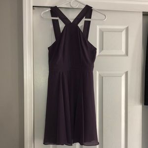 Lulus Cross Top Purple Dress